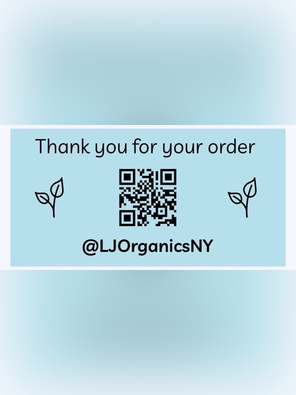 50 CUSTOM STICKERS - 2” x 1” - “THANK YOU FOR YOUR ORDER” - W/ CLOSET NAME & QR